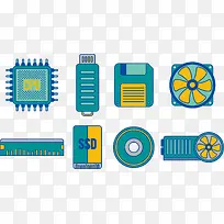 矢量图电脑配置-空若网 矢量图电脑配置-空若网
