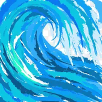 水彩海浪-空若网 水彩海浪-空若网