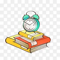手绘闹钟书本-空若网 手绘闹钟书本-空若网