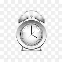 圆形白色闹钟-空若网 圆形白色闹钟-空若网