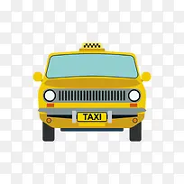 卡通手绘复古黄色出租车-空若网 卡通手绘复古黄色出租车-空若网