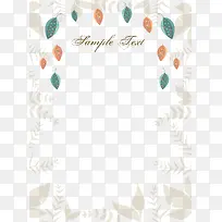 手绘小清新夏季花卉边框-空若网 手绘小清新夏季花卉边框-空若网