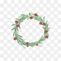 矢量柳叶花环装饰素材-空若网 矢量柳叶花环装饰素材-空若网