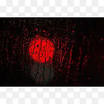 红色灯光玻璃上的水珠-空若网 红色灯光玻璃上的水珠-空若网