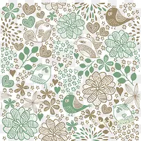 小清新绿色装饰插画素材库矢量-空若网 小清新绿色装饰插画素材库矢量-空若网