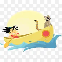 划艇比赛插画-空若网 划艇比赛插画-空若网