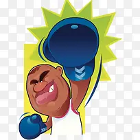 拳击运动员插画-空若网 拳击运动员插画-空若网