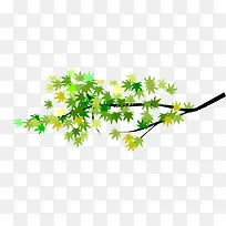 现代简约绿色树枝-空若网 现代简约绿色树枝-空若网