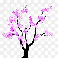 现代简约紫色树枝-空若网 现代简约紫色树枝-空若网