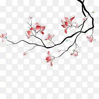 现代简约粉色树枝-空若网 现代简约粉色树枝-空若网