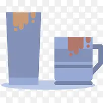 杯子矢量卡通餐具-空若网 杯子矢量卡通餐具-空若网