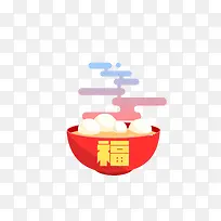 热腾腾的汤圆扁平化-空若网 热腾腾的汤圆扁平化-空若网