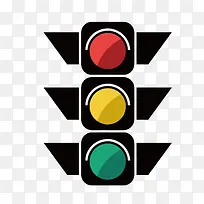 扁平化红绿黄灯矢量素材-空若网 扁平化红绿黄灯矢量素材-空若网