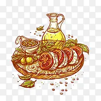 手绘食物-空若网 手绘食物-空若网