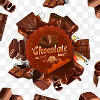 矢量巧克力创意海报-空若网 矢量巧克力创意海报-空若网