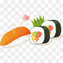 紫菜包饭食物卡通海报促销素材-空若网 紫菜包饭食物卡通海报促销素材-空若网