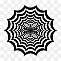 矢量黑白视觉错乱对称花纹-空若网 矢量黑白视觉错乱对称花纹-空若网