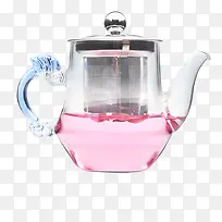 玻璃透明带过滤长嘴可加热泡花壶-空若网 玻璃透明带过滤长嘴可加热泡花壶-空若网