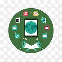 矢量互联网化示意图-空若网 矢量互联网化示意图-空若网