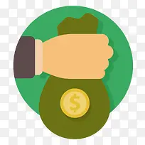 卡通扁平化钱袋设计矢量图-空若网 卡通扁平化钱袋设计矢量图-空若网