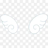 蓝色线条翅膀装饰图案-空若网 蓝色线条翅膀装饰图案-空若网