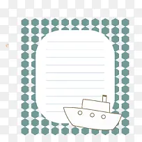 矢量卡通轮船边框素材-空若网 矢量卡通轮船边框素材-空若网