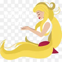 妇女节快乐长发女人-空若网 妇女节快乐长发女人-空若网