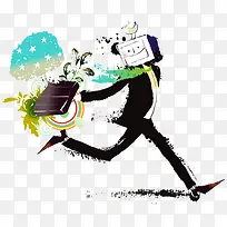 喷跑的卡通人物画-空若网 喷跑的卡通人物画-空若网