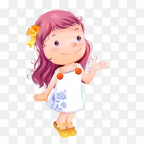 卡通微笑的女孩人物设计-空若网 卡通微笑的女孩人物设计-空若网