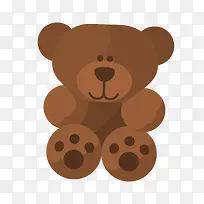 扁平化小布熊矢量素材-空若网 扁平化小布熊矢量素材-空若网