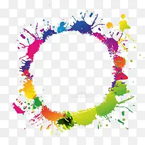 彩色泼墨边框-空若网 彩色泼墨边框-空若网