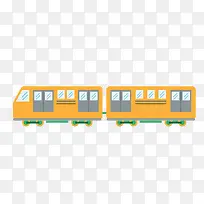 橙色卡通火车矢量图-空若网 橙色卡通火车矢量图-空若网