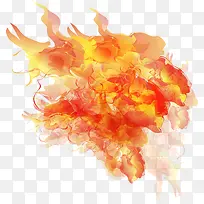 矢量装饰图案素材橙色油画火焰-空若网 矢量装饰图案素材橙色油画火焰-空若网