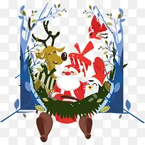 小清新手绘圣诞节插画装饰-空若网 小清新手绘圣诞节插画装饰-空若网