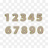 金边钻石阿拉伯数字PSD-空若网 金边钻石阿拉伯数字PSD-空若网
