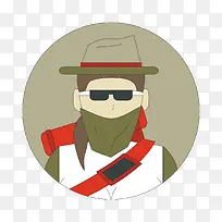 卡通圆形的人物头像设计-空若网 卡通圆形的人物头像设计-空若网