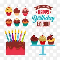 矢量生日蛋糕英文艺术字-空若网 矢量生日蛋糕英文艺术字-空若网