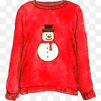 雪人图案的女士上衣-空若网 雪人图案的女士上衣-空若网
