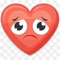 伤心的红色爱心小人-空若网 伤心的红色爱心小人-空若网