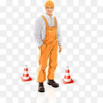 工人形象与剪影矢量素材,-空若网 工人形象与剪影矢量素材,-空若网