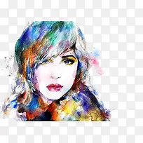 水彩手绘时尚美女-空若网 水彩手绘时尚美女-空若网