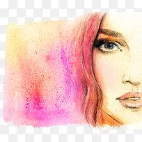 水彩手绘时尚美女-空若网 水彩手绘时尚美女-空若网