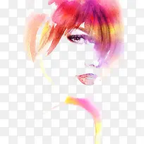 水彩手绘时尚美女-空若网 水彩手绘时尚美女-空若网