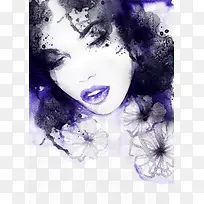 水彩手绘时尚美女-空若网 水彩手绘时尚美女-空若网