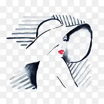 水彩手绘时尚美女-空若网 水彩手绘时尚美女-空若网