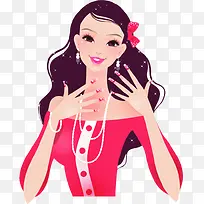 可爱卡通手绘美甲美女-空若网 可爱卡通手绘美甲美女-空若网