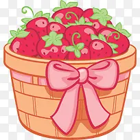 手绘草莓篮-空若网 手绘草莓篮-空若网