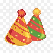 彩色卡通生日帽免抠-空若网 彩色卡通生日帽免抠-空若网