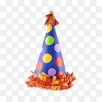 彩色卡通生日帽免抠-空若网 彩色卡通生日帽免抠-空若网