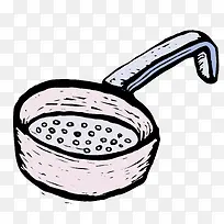卡通厨房用具漏筐矢量-空若网 卡通厨房用具漏筐矢量-空若网